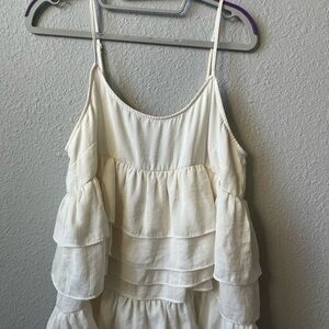 Who What Wear White Layered Tank Top